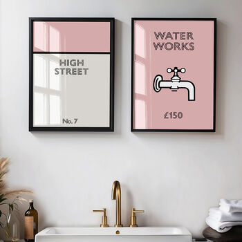 Set Of Two Monopoly Print Property And Waterwork, 7 of 10