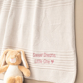 Baby Girl Pink Big Star Blanket, 3 of 11