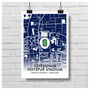 Tottenham Hotspur Stadium Football Gift Art Map A3 Print, thumbnail 2 of 4