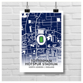 Tottenham Hotspur Stadium Football Gift Art Map A3 Print, 2 of 4