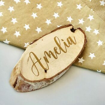 Personalised Wooden Place Name Plaque, Table Accessory, 2 of 6