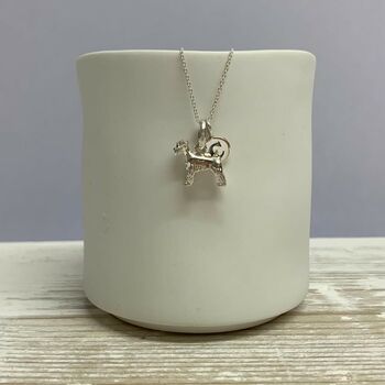 Personalised Schnauzer Dog Sterling Silver Necklace, 3 of 4