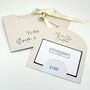 Personalised Wedding Gift Voucher Wallet Or Scratch Card Gift, thumbnail 3 of 5