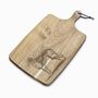Personalised Borzoi Engraved Acacia Serving Board, thumbnail 9 of 10