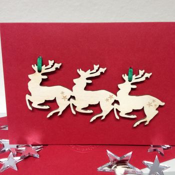Reindeer Christmas Card And Decoration, 3 of 5