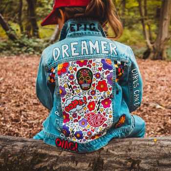 Kids Personalised Hand Painted Denim Jacket, 2 of 12