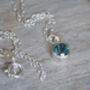 Brilliant Cut London Blue Topaz Necklace In Sterling Silver, thumbnail 1 of 4
