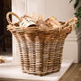 Avalon Two Tone Wicker Log Basket, thumbnail 3 of 6