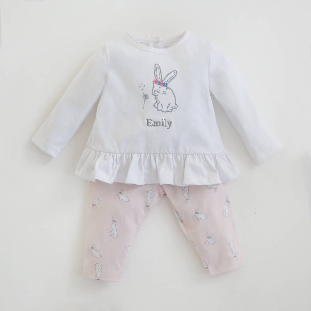 personalised pink bunny