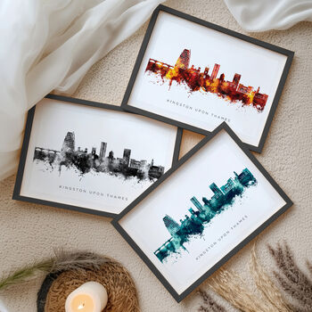 Kingston Upon Thames Skyline Cityscape Art Print, 9 of 12