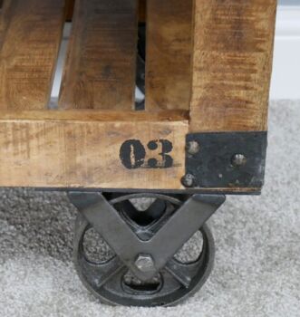 Industrial Shelving Table On Wheels, 3 of 3