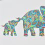 Personalised Baby Elephant And Mother Artwork, thumbnail 12 of 12