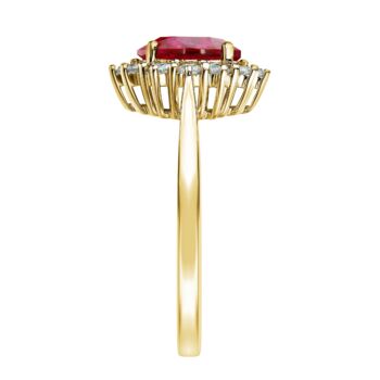 Cate Lab Grown Diamond And Created Ruby Ring, 6 of 6
