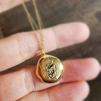 Personalised Happy Place Pendant, 3 of 10