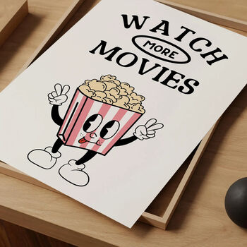 Watch More Movies Retro Print, 4 of 4