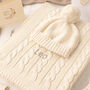 Luxury Unisex Cream Cable Baby Blanket, thumbnail 2 of 11