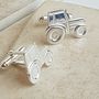 Silver Tractor Cufflinks, thumbnail 2 of 6