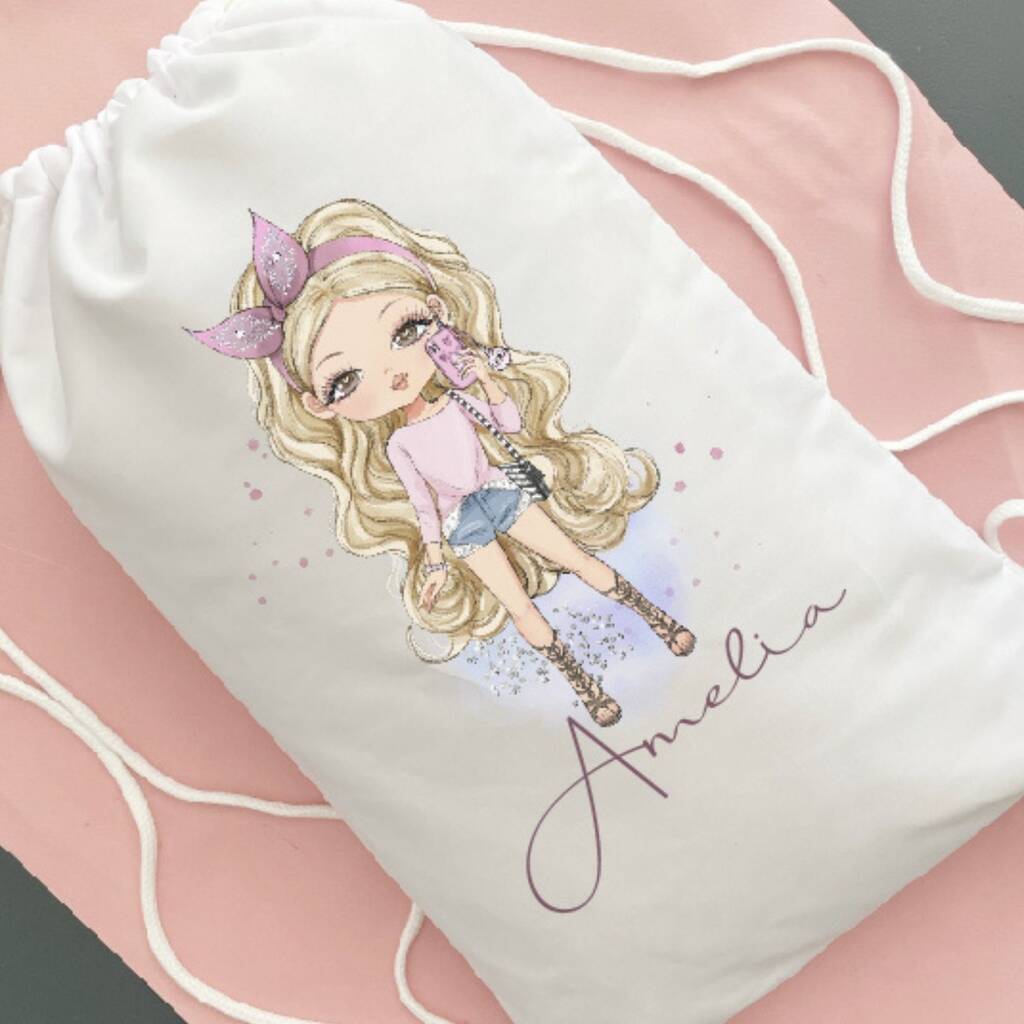 Girls Personalised P.E Sports Bag By Perfect Parcels