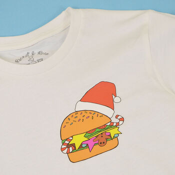 'Bah Hamburger' Kids Christmas T Shirt, 3 of 3