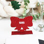 Personalised Red Bow Christmas Place Setting, thumbnail 2 of 8