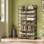 Eight Tier Adjustable Shoe Rack Fabric Organiser, thumbnail 1 of 8