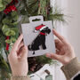 Black Schnauzer Dog Christmas Decoration Personalisation Available, thumbnail 1 of 4