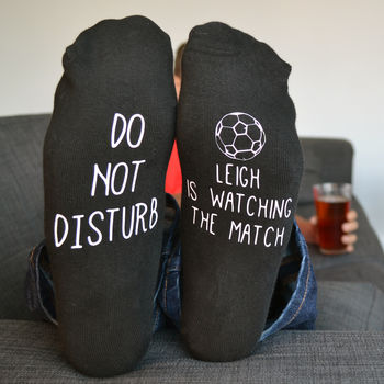 Do Not Disturb Personalised Football Socks, 3 of 3