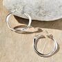 Twisted Gold Plated Sterling Silver Hoop Earrings, thumbnail 2 of 6