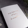 Welcome Tiny Human Luxury Hand Foiled Card, thumbnail 3 of 4