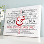 Personalised Ruby Wedding Word Art, thumbnail 7 of 9