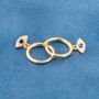 Gold Evil Eye Charm Hoop Earrings, Turkish Evil Eye, thumbnail 3 of 7