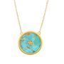 14k Gold Vermeil Night Sky Pendant In Turquoise, thumbnail 4 of 6