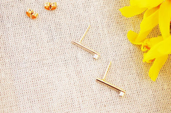 Gold And Silver Minimal Studs, 4 of 7