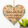 Mother Of The Bride Token Gift Hanging Wood Heart, thumbnail 2 of 3