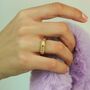 Pastel Stone Chunky Band Ring, thumbnail 5 of 10