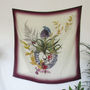 Purple Botanical Silk Scarf 'Akkadian' Design, thumbnail 4 of 7