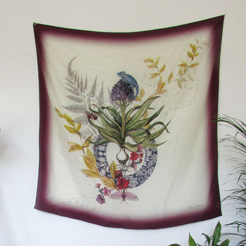 Purple Botanical Silk Scarf 'Akkadian' Design, 4 of 7