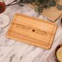 Personalised Wooden Heart And Names Chopping Board Gift, thumbnail 3 of 4