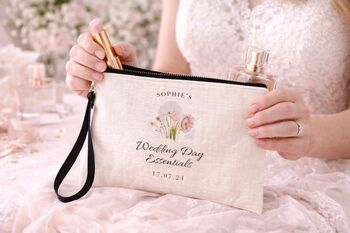 Personalised Bride Wedding Essentials Bag, Bridal Day, 2 of 4