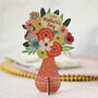 Wooden Mother's Day Card, Flower Bouquet, thumbnail 1 of 6