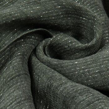 Light Grey Metallic Viscose And Modal Scarf, 2 of 2