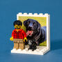 Personalised Pet And Owner Lego® Brick Minifig Display: Custom Photo Keepsake Gift, thumbnail 1 of 12