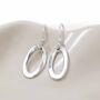 Sterling Silver Oval Ripple Earrings, thumbnail 9 of 11