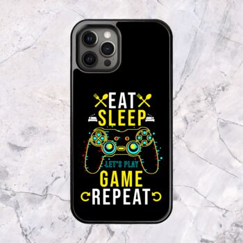 Eat Sleep Game Repeat iPhone Case, 3 of 4