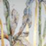 Watercolour Irises With Gold Leaf Painting, thumbnail 2 of 3