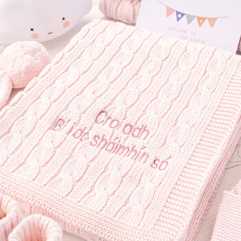 Luxury Girls Dusky Rose Baby Blanket, 4 of 12