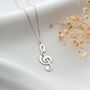 Music Note Necklace With Name, thumbnail 2 of 7