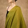 100% Mulberry Silk Scarf, Olive Green In Gift Box, thumbnail 1 of 6