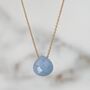 The Nugét Blue Opal October Birthstone Necklace, Gold, thumbnail 1 of 6