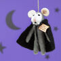 Personalised Felt Vampire Mouse Halloween Decoration, thumbnail 2 of 5